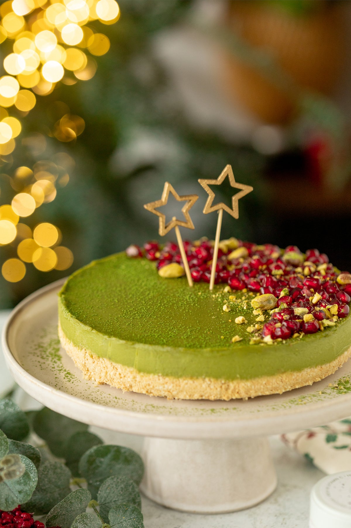 Raw Matcha Cheesecake