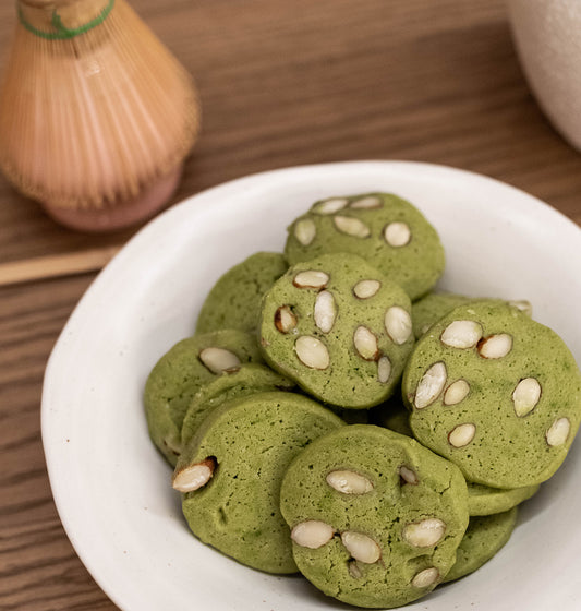Matcha Almond Cookies