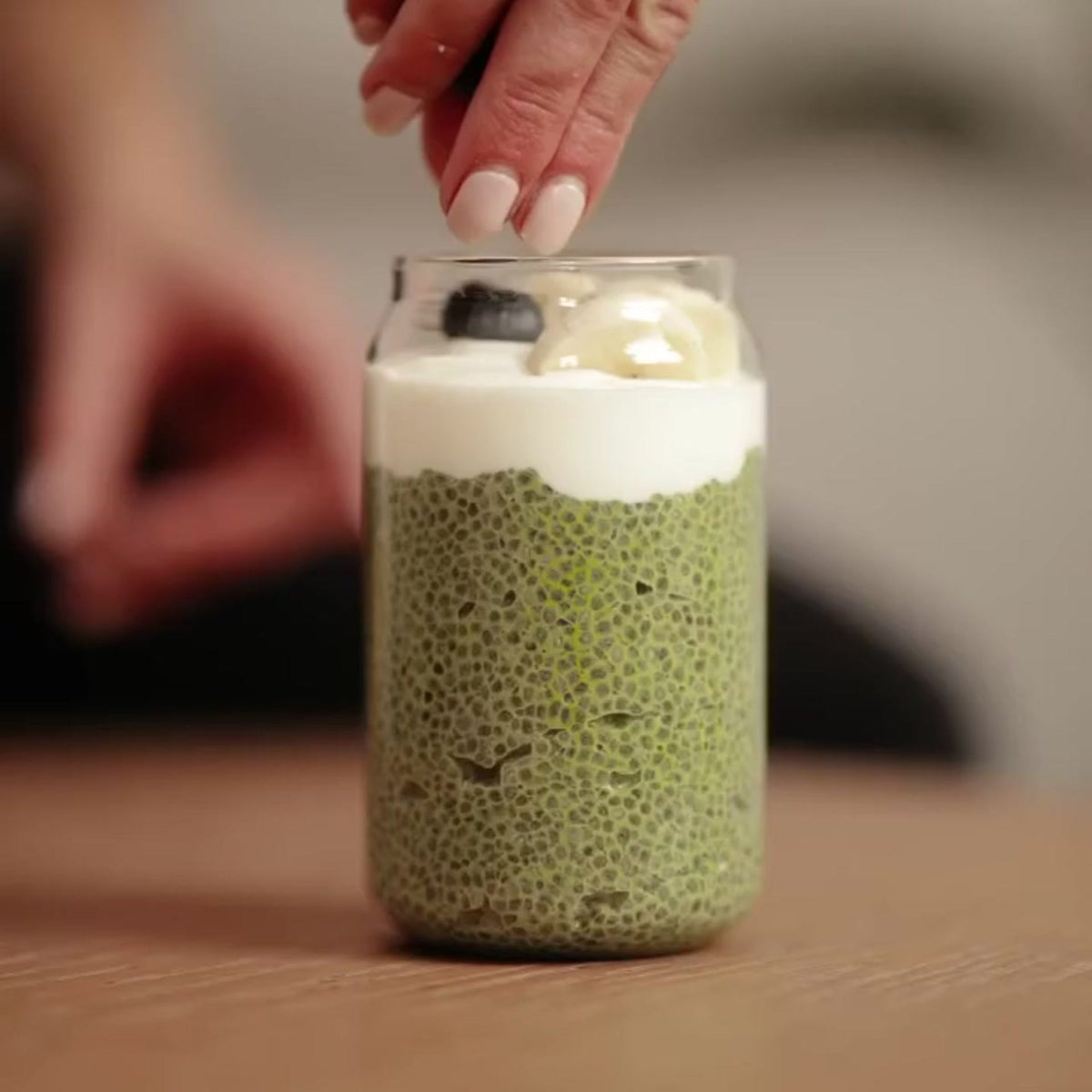 Matcha chia pudding